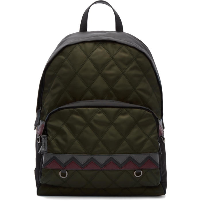 Photo: Prada Green Quilted Army Backpack