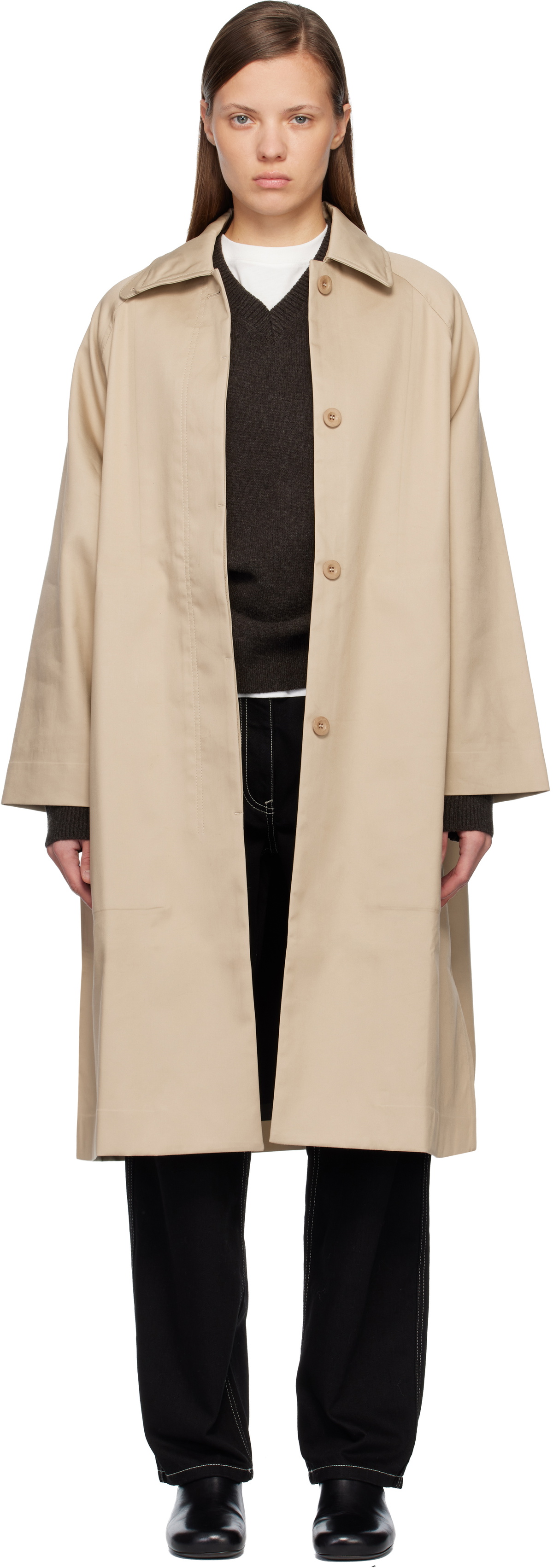 CASEY CASEY Beige Carlyle Trench Coat