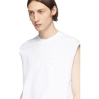 Rick Owens White Champion Edition Sleeveless T-Shirt