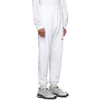 Heron Preston White Fleece Lounge Pants