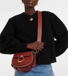 Chloé Tess Small suede-trimmed leather shoulder bag