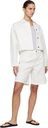 Maison Kitsuné White Denim Shorts