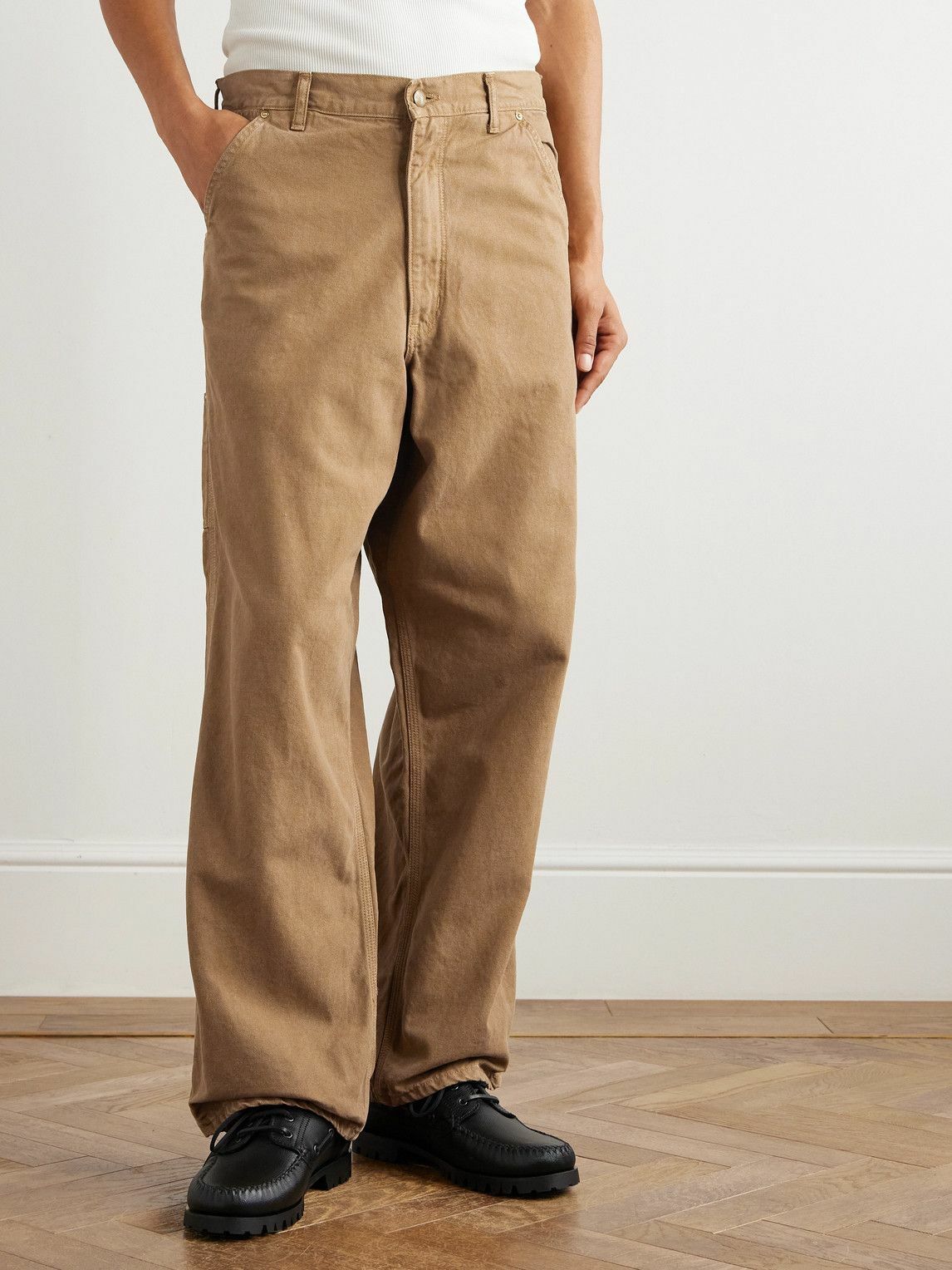 OrSlow - Oxford Painter Straight-Leg Cotton-Twill Trousers - Brown