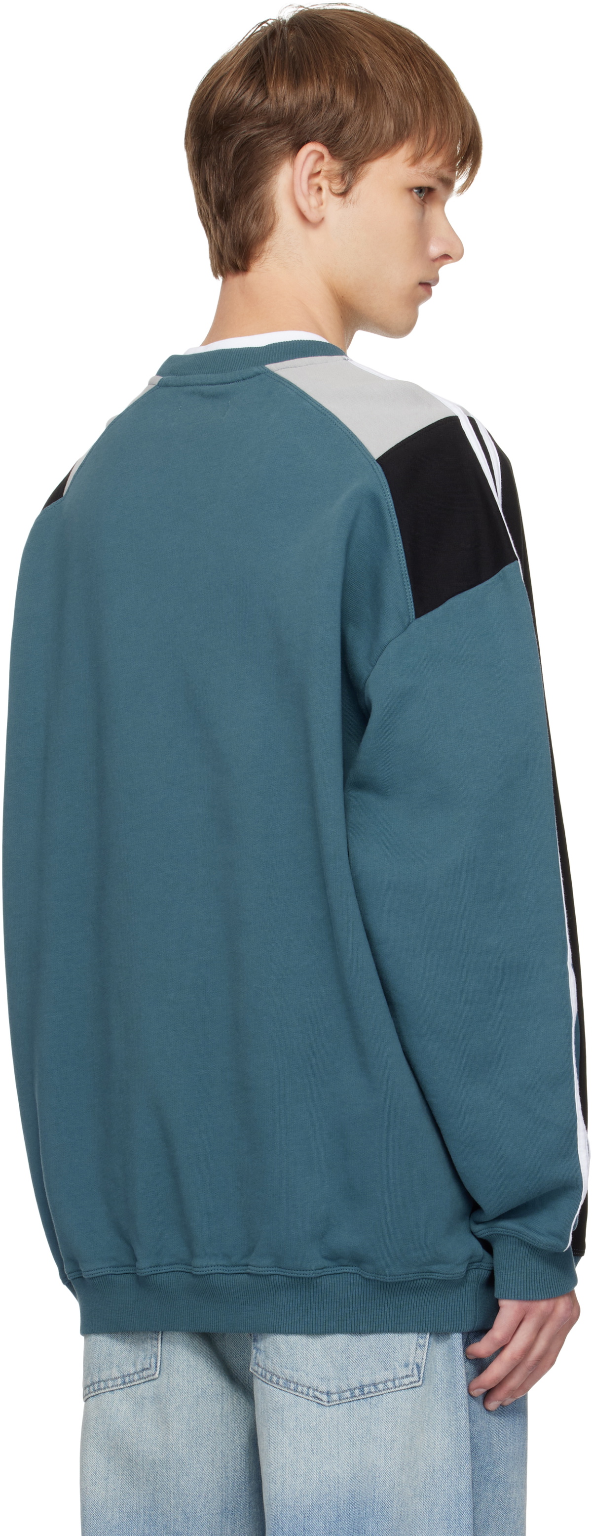 Martine Rose Blue Panelled Sweatshirt