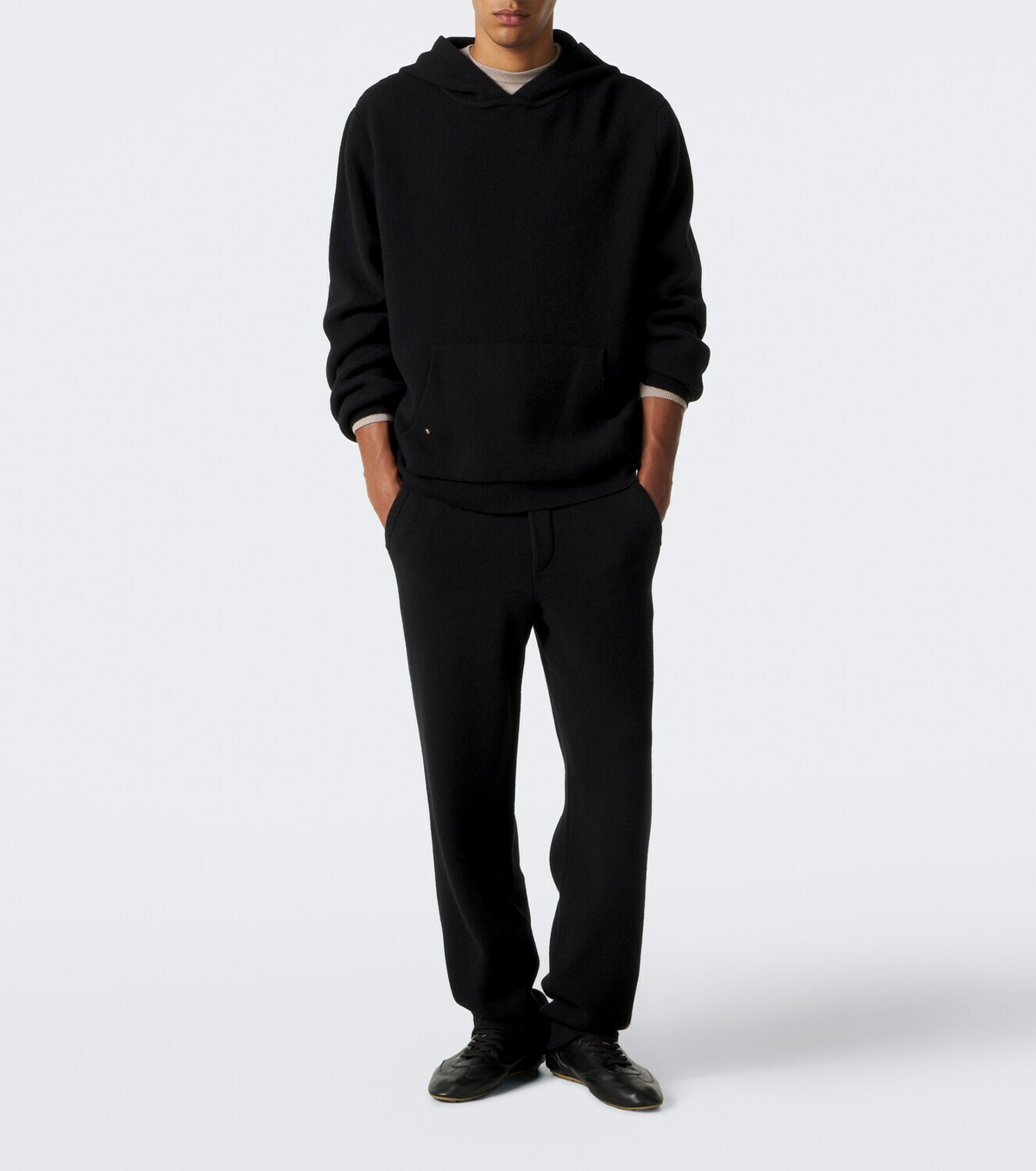 God's True Cashmere Cashmere hoodie with tiger's eye