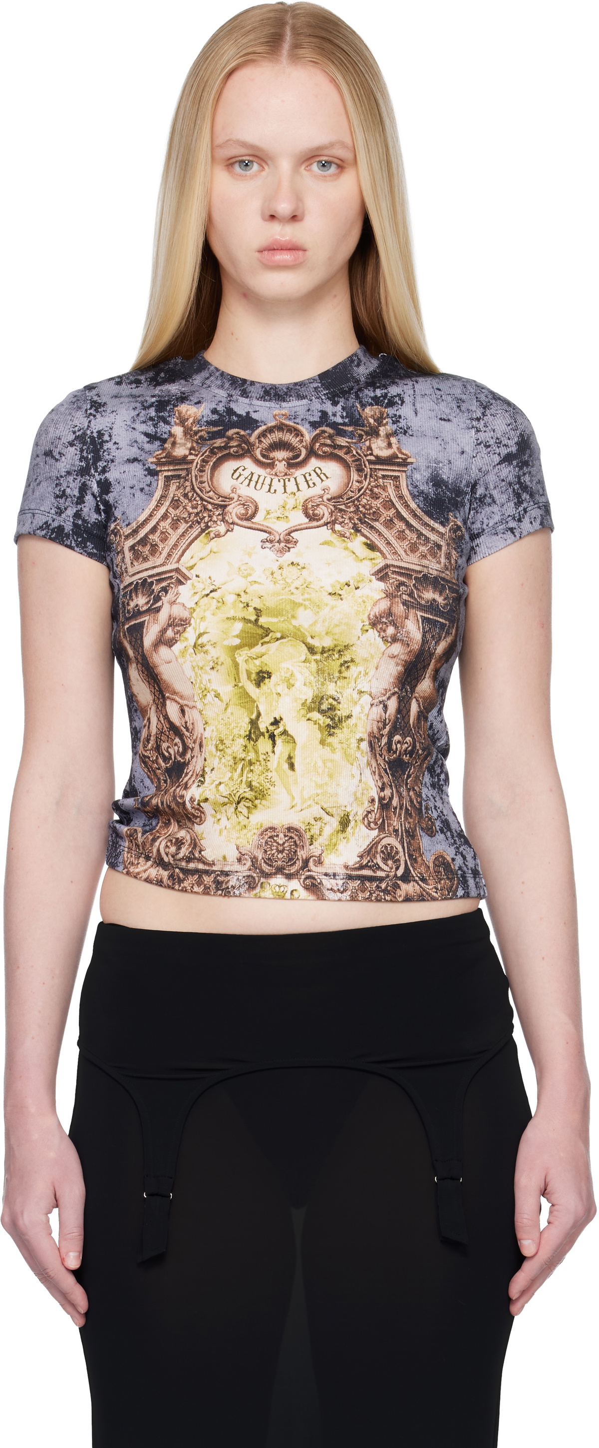 Jean Paul Gaultier Multicolor 'The Blue Médaillon' T-shirt