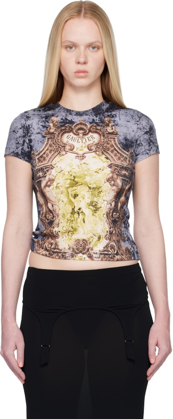 Photo: Jean Paul Gaultier Multicolor 'The Blue Médaillon' T-shirt