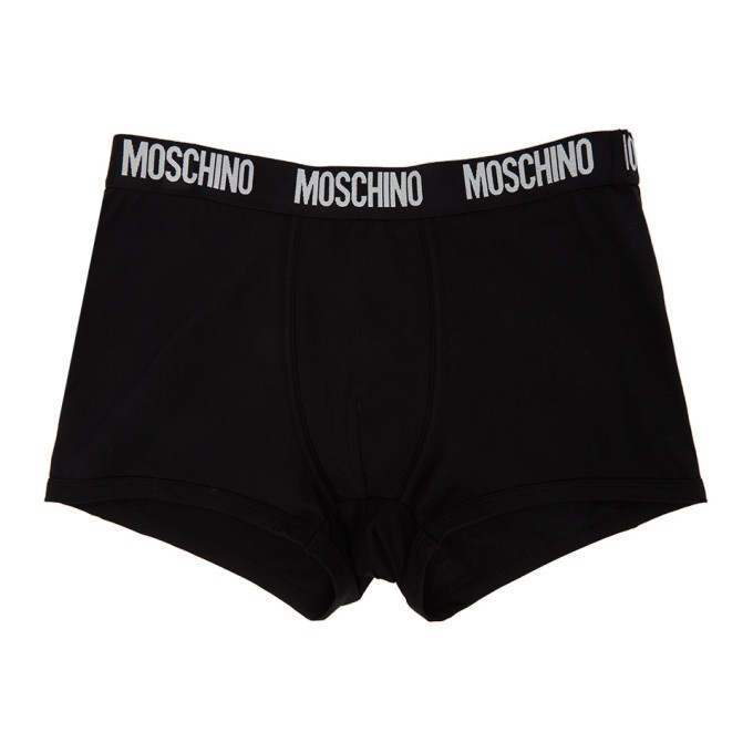 Photo: Moschino Black Cotton Boxers