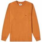 Pilgrim Surf + Supply Men's Team Pocket Long Sleeve T-Shirt in Copper