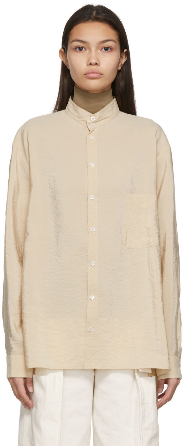 Lemaire Beige Adjustable Twisted Shirt Lemaire