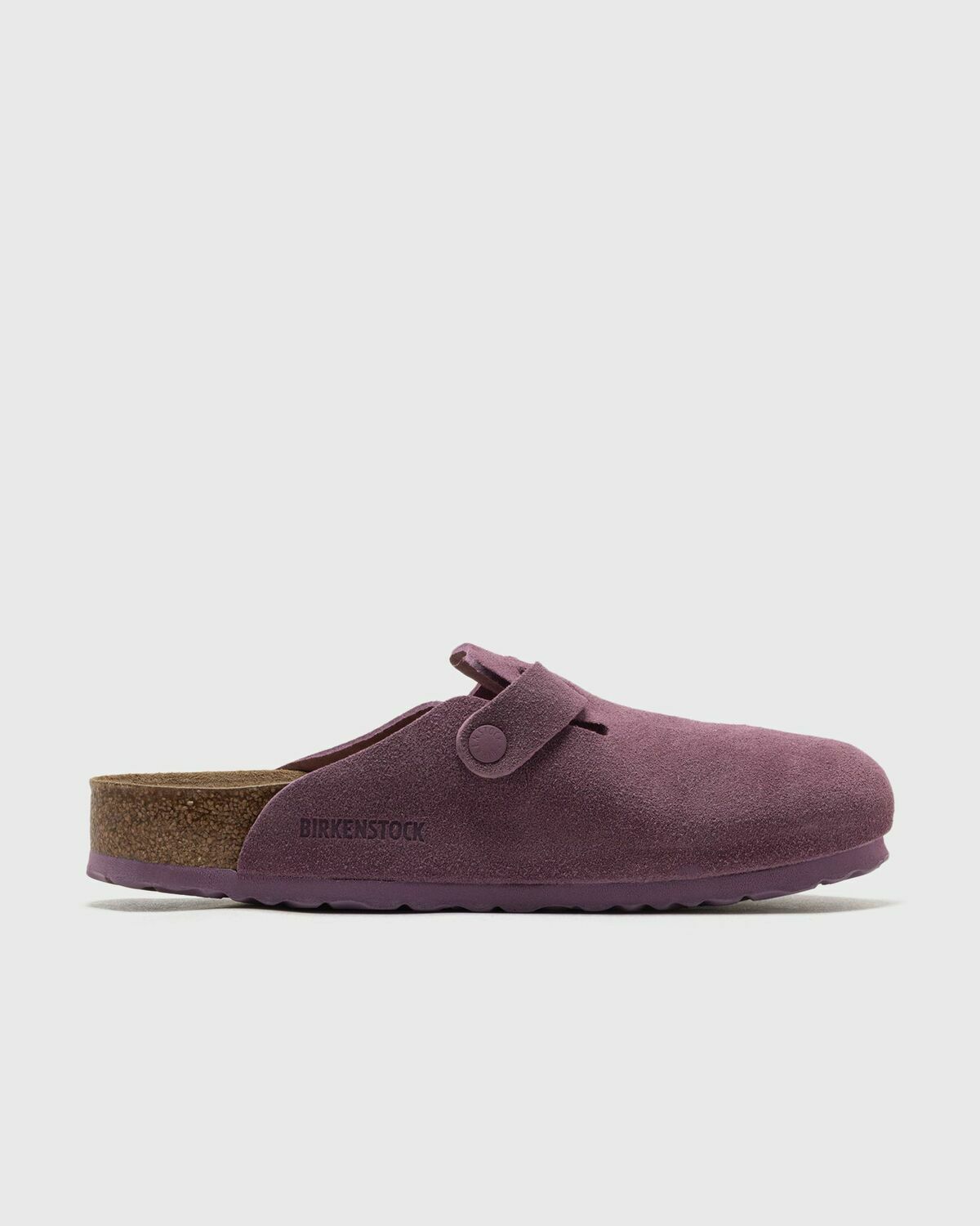 Birkenstock Boston Suede Leather Purple Womens Sandals & Slide