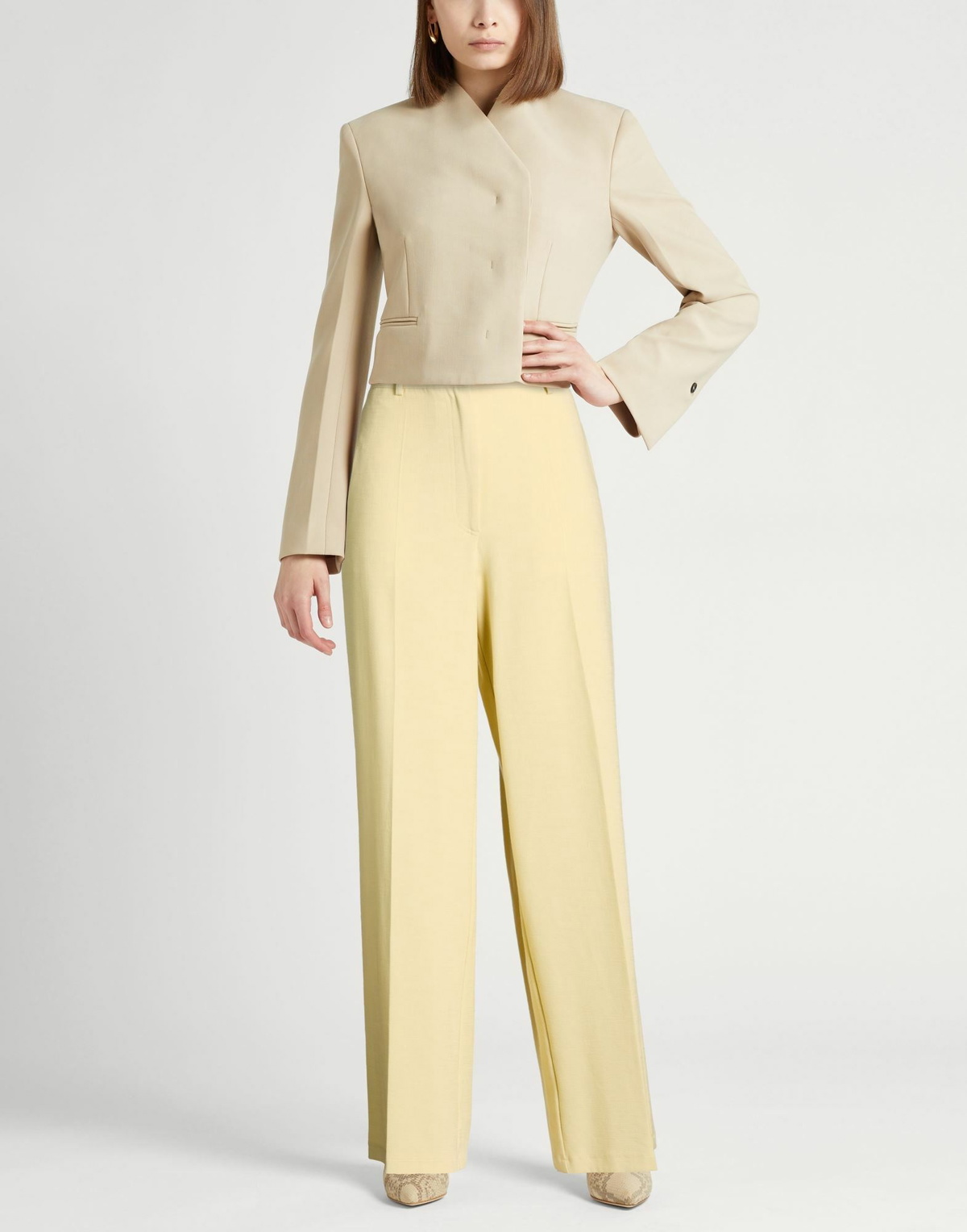 Jucca Womens Pants Pastel in Yellow
