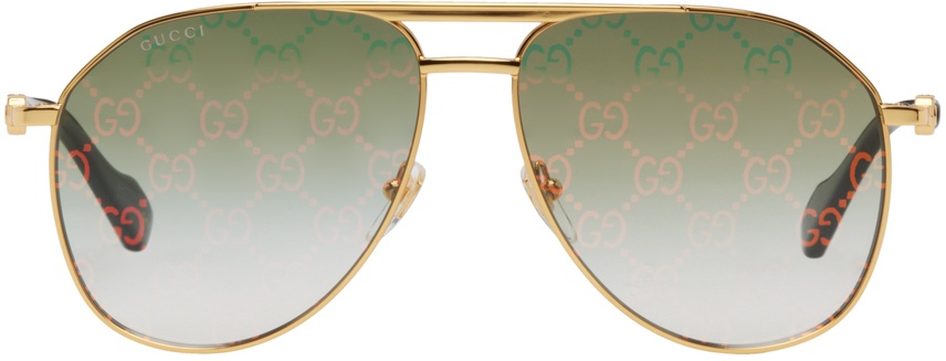 Gucci Gold Aviator Sunglasses Gucci