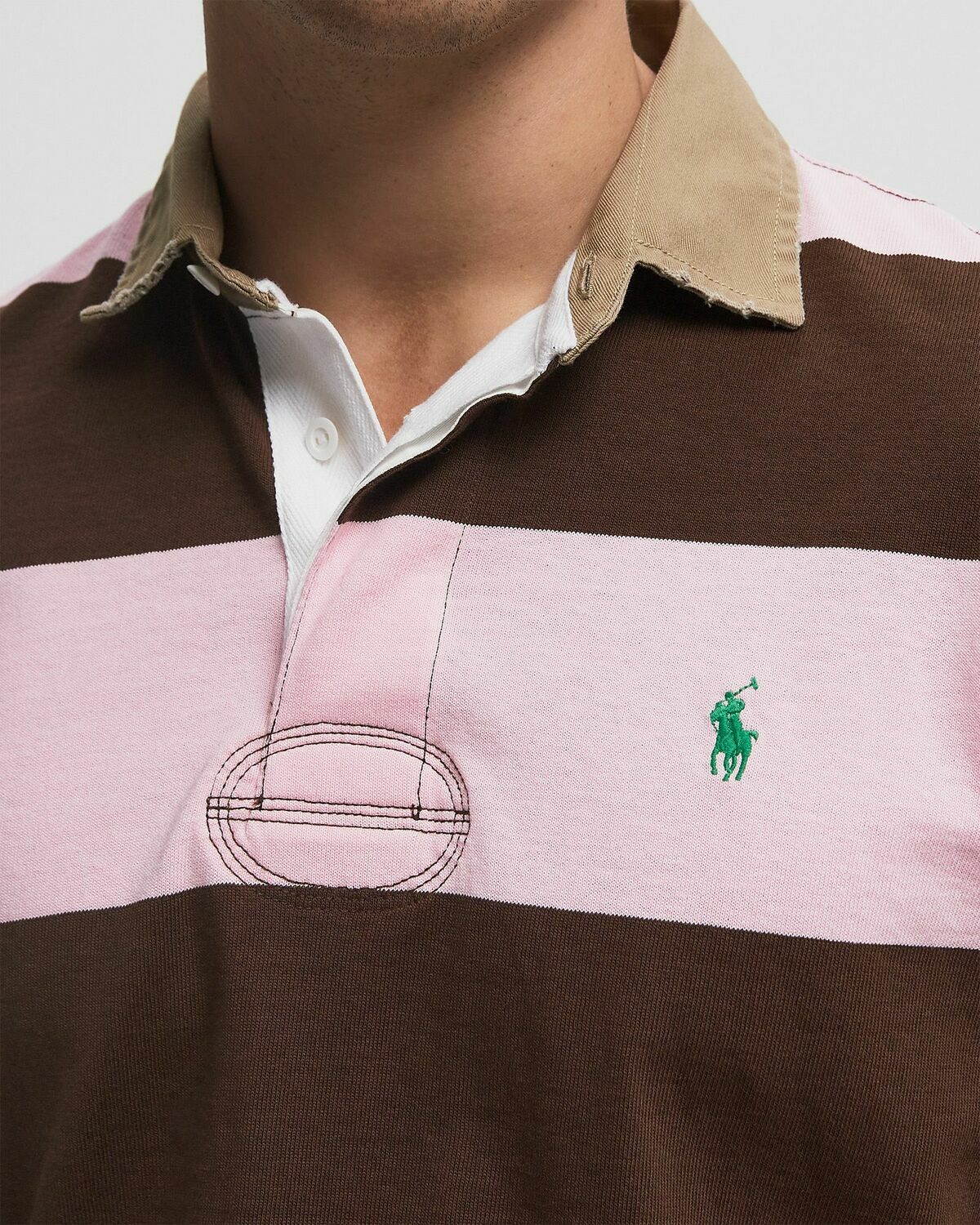 Polo Ralph Lauren RUGBY brown/pink Mens Sweatshirt Polo Ralph Lauren