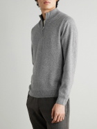 Sunspel - Cashmere Half-Zip Sweater - Gray