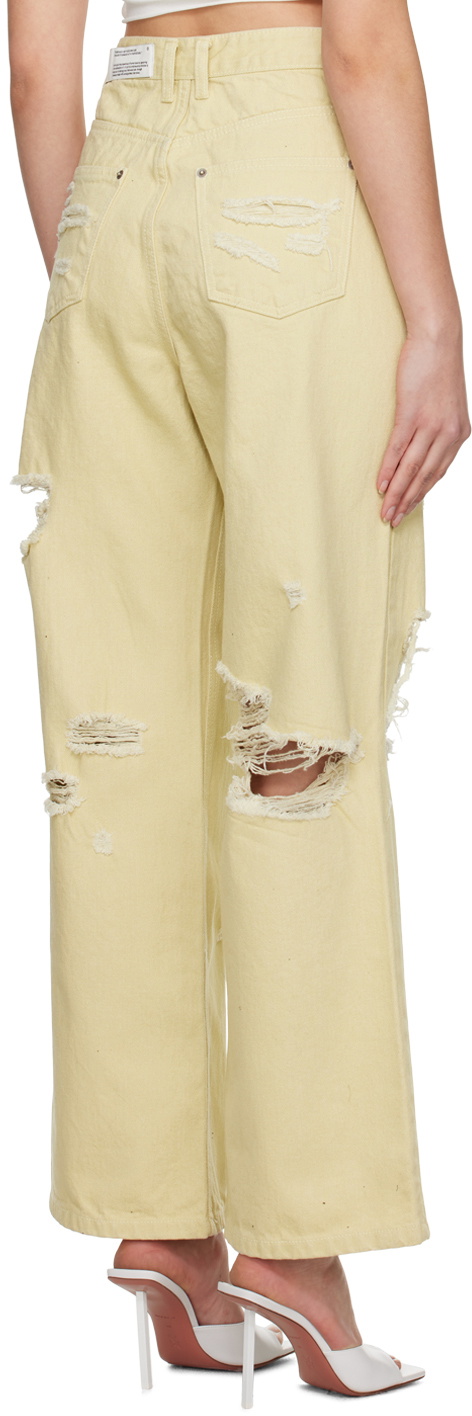 lesugiatelier Yellow Distressed Jeans