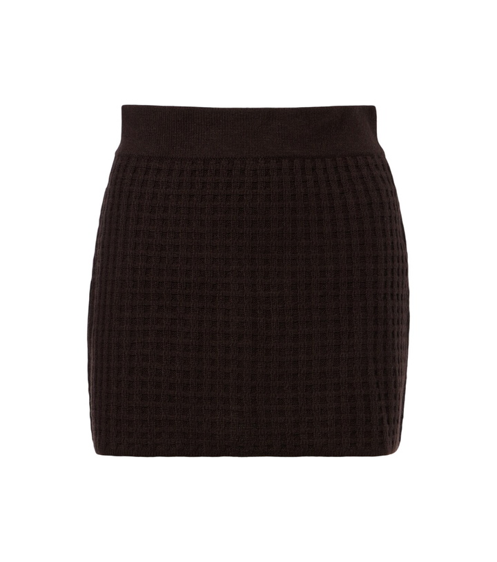 Photo: Jardin des Orangers Wool and cashmere jacquard miniskirt