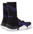 Vetements - Reebok Sock Pump Logo-Jacquard Stretch-Knit Sneakers - Men - Black