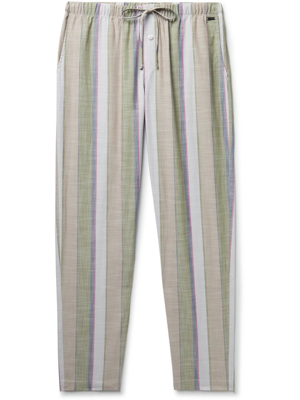 Photo: Hanro - Night & Day Striped Cotton Pyjama Trousers - Green