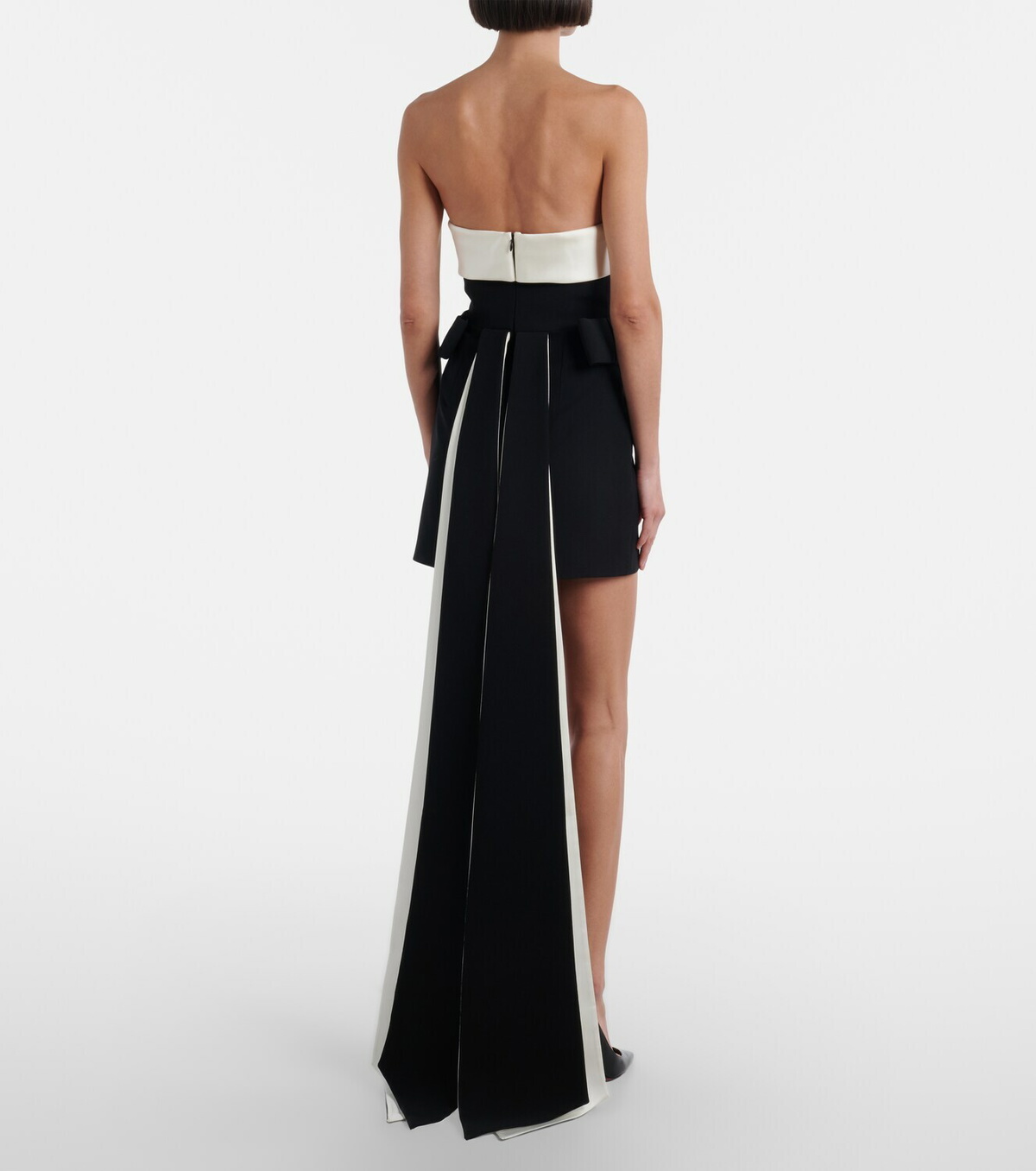 The New Arrivals Ilkyaz Ozel Lalani draped strapless minidress