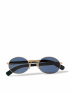 Cartier Eyewear - Première Round-Frame Gold-Tone and Wood Sunglasses