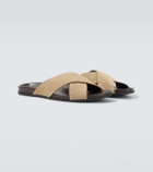 Manolo Blahnik Chiltern suede slides