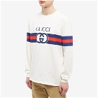 Gucci Men's Long Sleeve New Logo T-Shirt in White