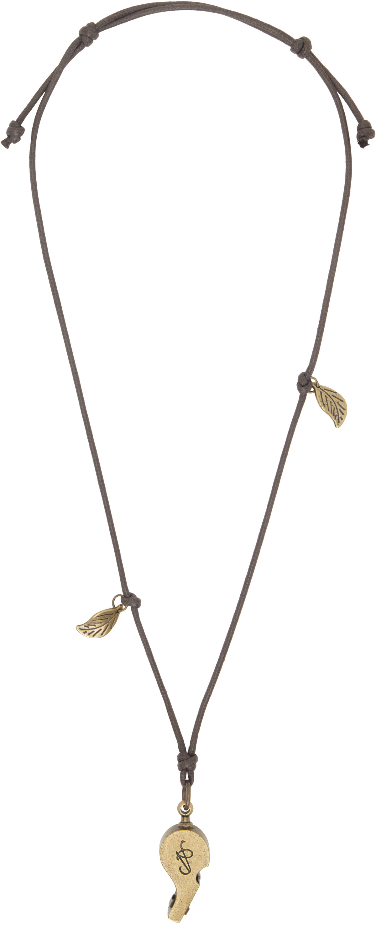 【関税込み】AFTER PRAY カーキ Safari Whistle Leaf ネックレス Khaki Safari Whistle Leaf Necklace by AFTER PRAY on Sale