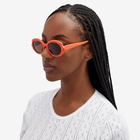 Loewe Eyewear Women's Loewe Slim Sunglasses in Shiny Orange/Brown 