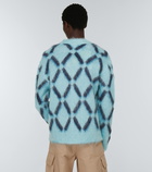 Marni - Intarsia mohair-blend cardigan