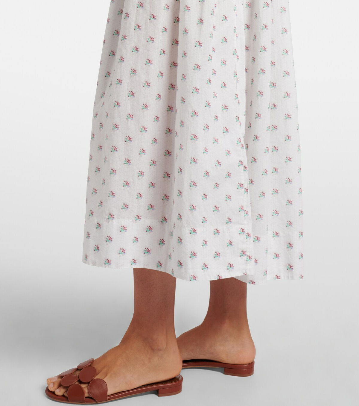 Dôen Sorina floral cotton midi dress