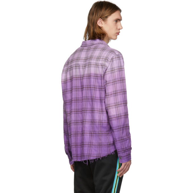 Amiri Tie Dye Loose Fit Plaid Shirt アミリ-