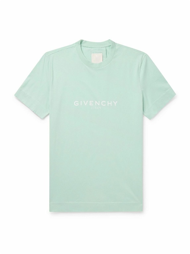 Photo: Givenchy - Archetype Logo-Print Cotton-Jersey T-Shirt - Green
