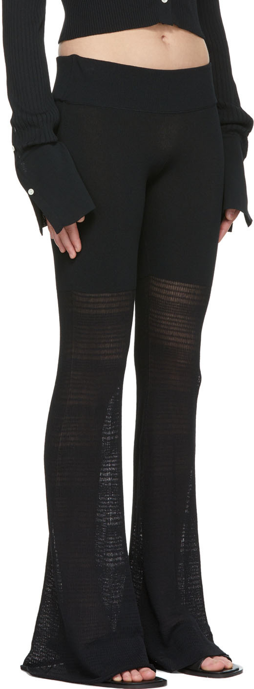 determ; Black Polyester Lounge Pants