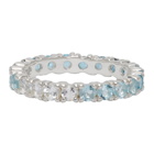 Hatton Labs SSENSE Exclusive Silver and Blue Topaz Eternity Ring