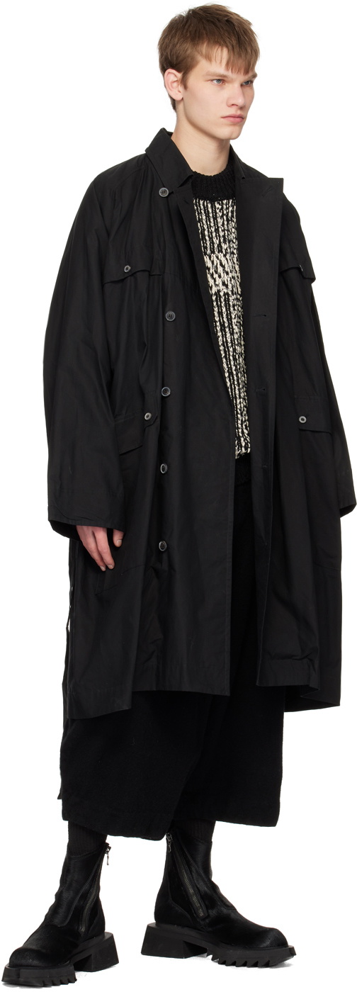 Jan-Jan Van Essche Black #28 Trench Coat Jan-Jan Van Essche