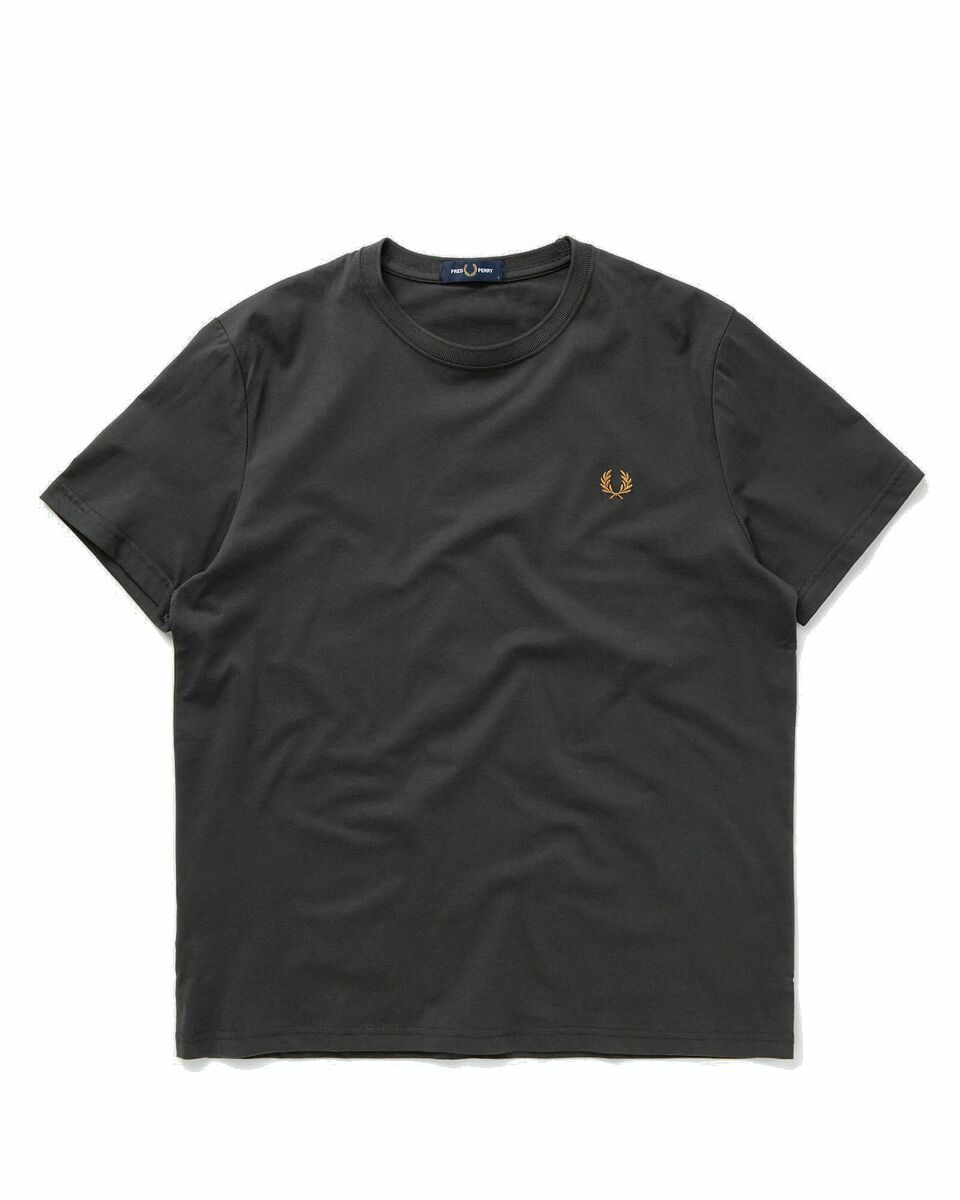 Photo: Fred Perry Crew Neck T Shirt Grey - Mens - Shortsleeves
