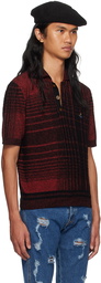 Vivienne Westwood Red & Black Embroidered Polo