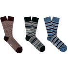 Missoni - Three-Pack Crochet-Knit and Cotton-Blend Socks - Multi