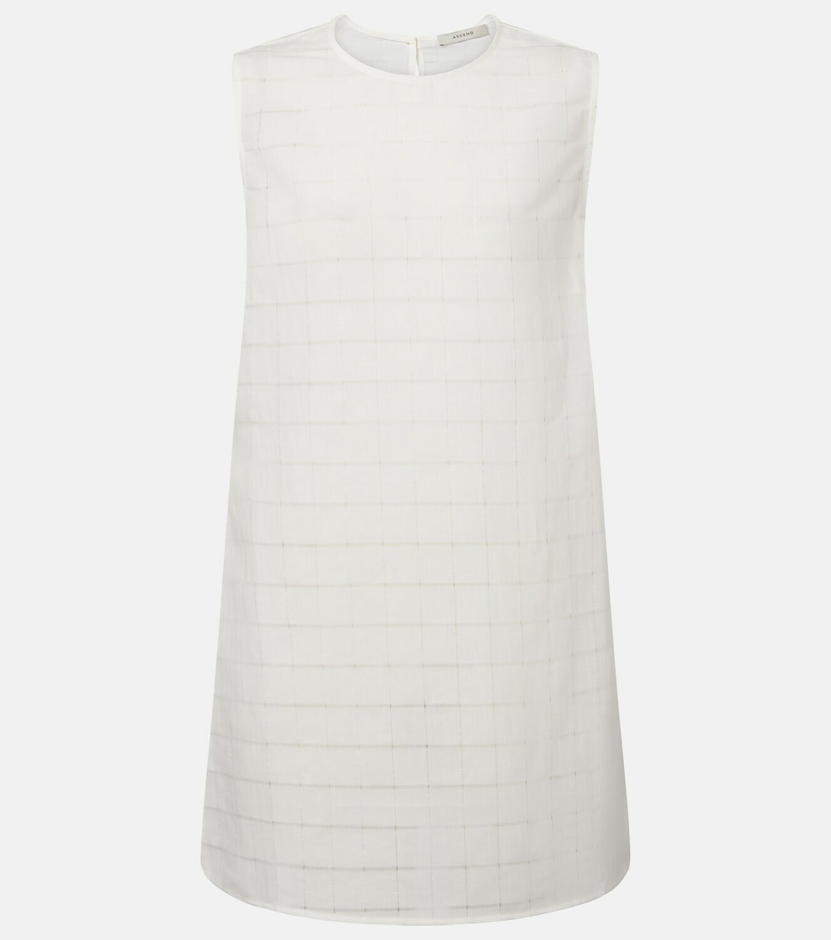 Asceno Sintra checked linen and cotton minidress