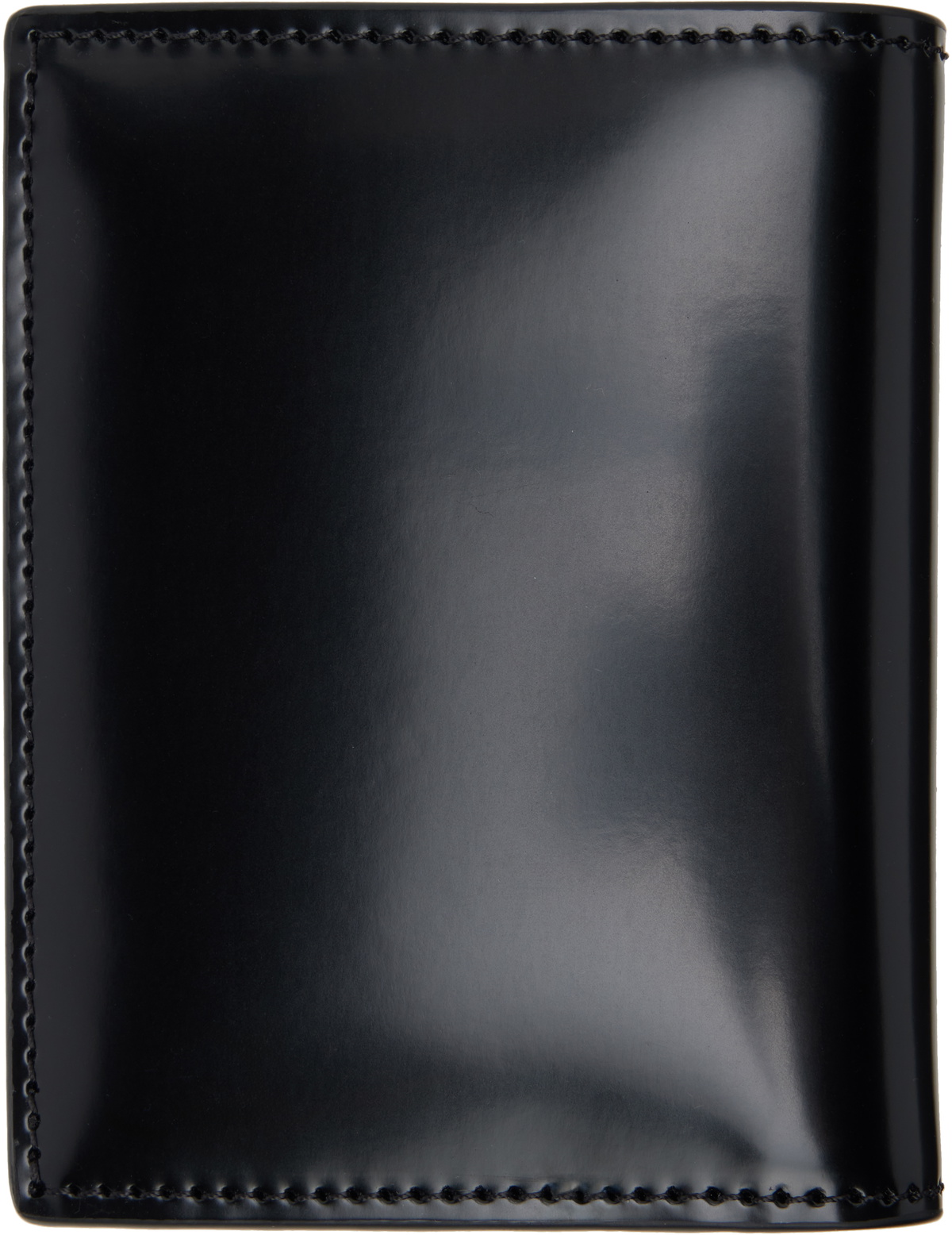 Palm Angels Black Curved Logo Leather Wallet