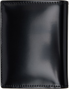 Palm Angels Black Curved Logo Leather Wallet