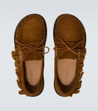 JW Anderson Ruffled suede boat shoes