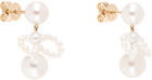 Sophie Bille Brahe White Bow Perle Earrings