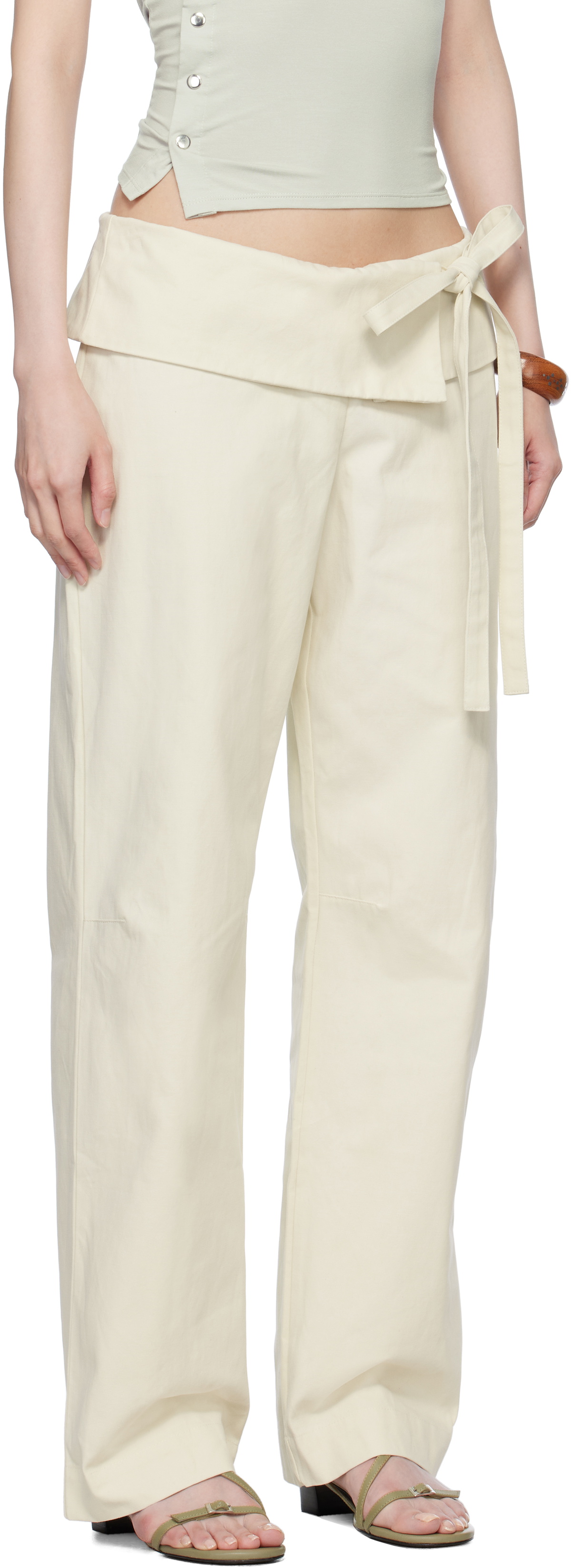 Belle The Label Off-White Dusk Trousers