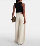 Loewe Balloon cotton and linen wide-leg pants