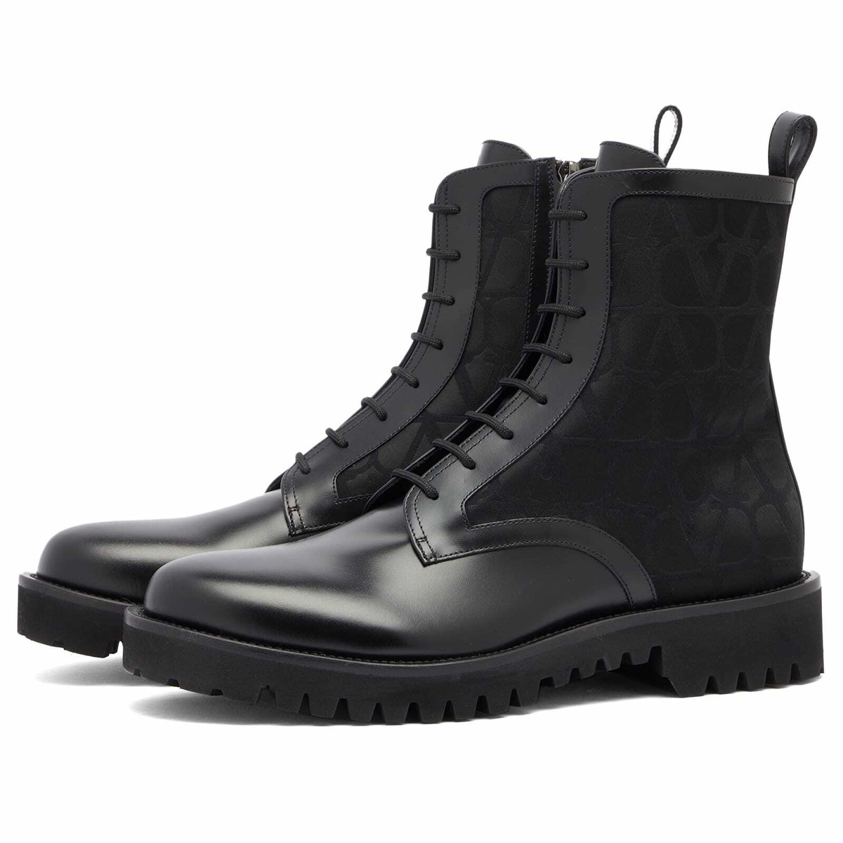 Valentino Men's Combat Boot in Black