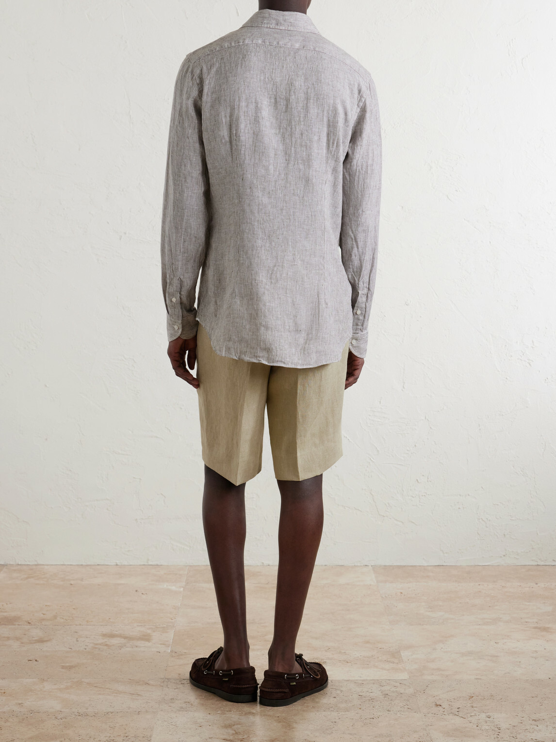 Slowear - Striped Linen Shirt - Brown