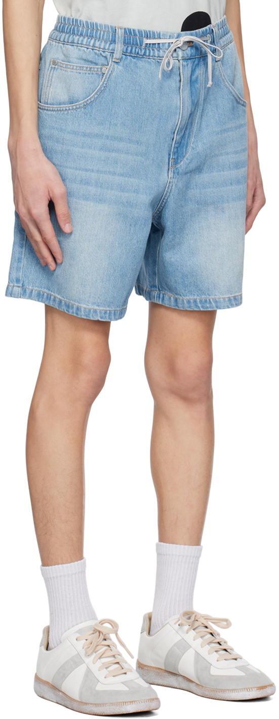 A PERSONAL NOTE 73 Blue Drawstring Denim Shorts