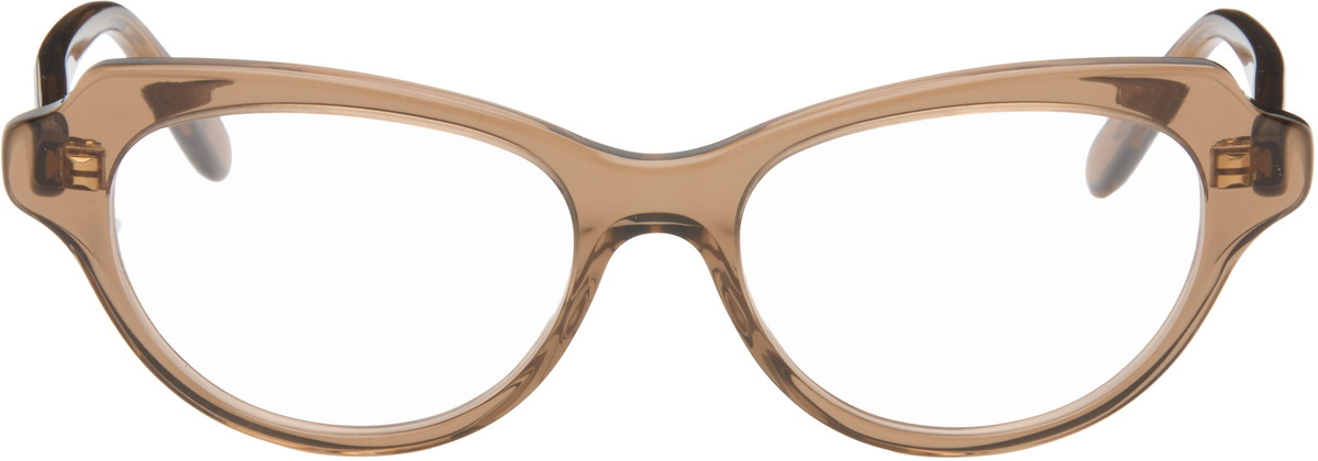 LOEWE Brown Slim Oval Glasses